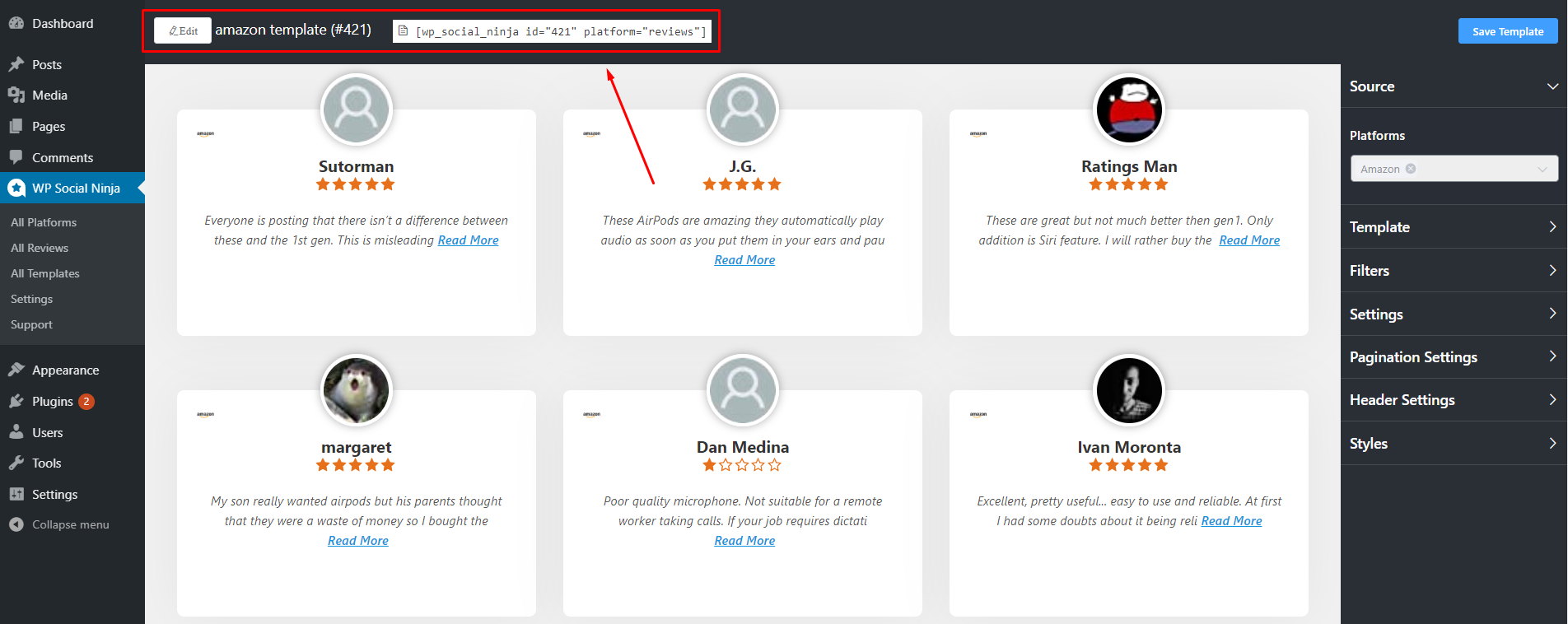 How To Change The All Templates Of WP Social Ninja