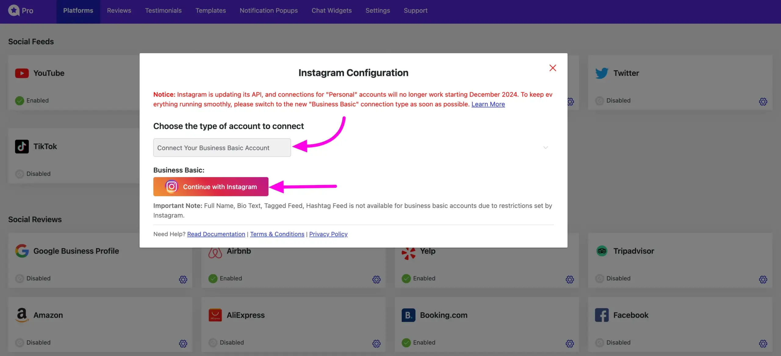 configure instagram 2