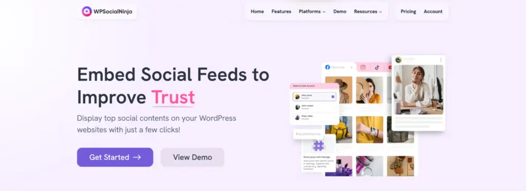 Business reviews landing page wp social ninja