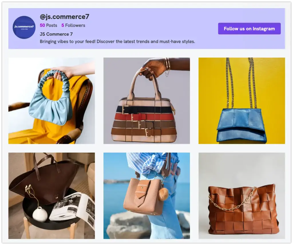 instagram feed demo