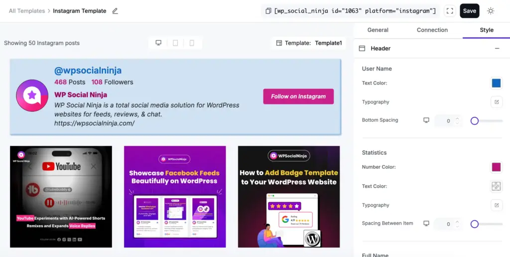 styling instagram feed template