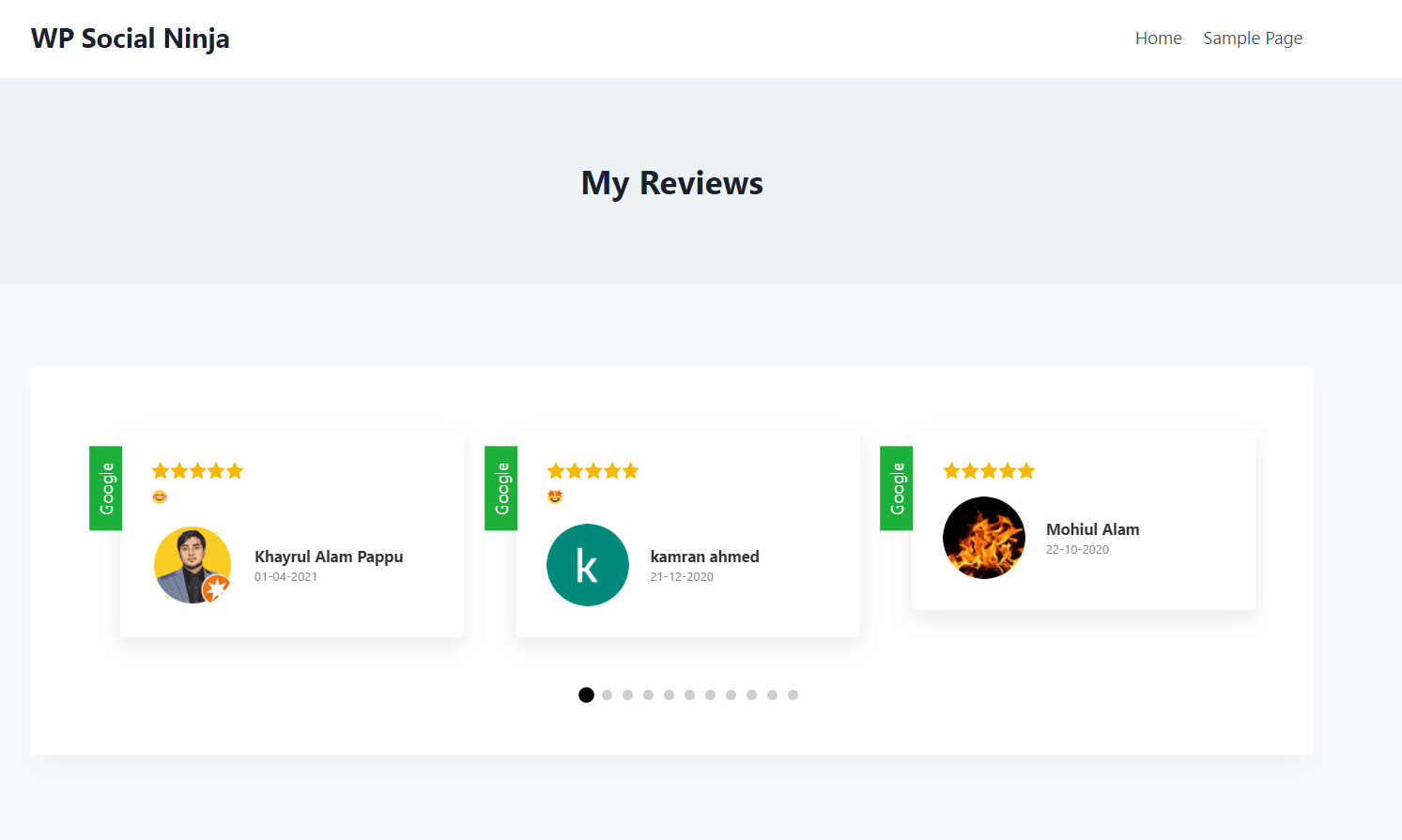 Display Google reviews on your website