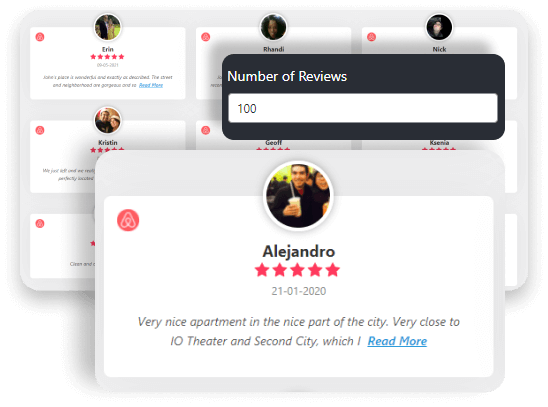 Airbnb reviews numbers 