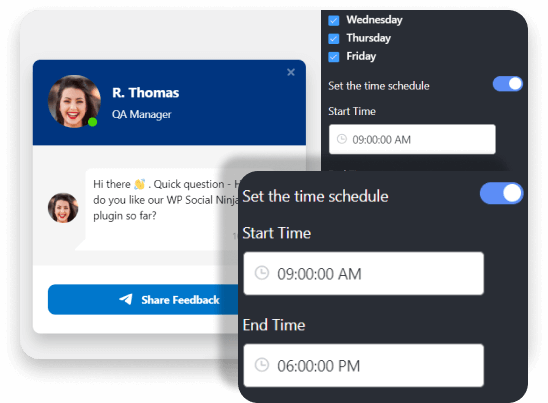 Telegram chat schedule time