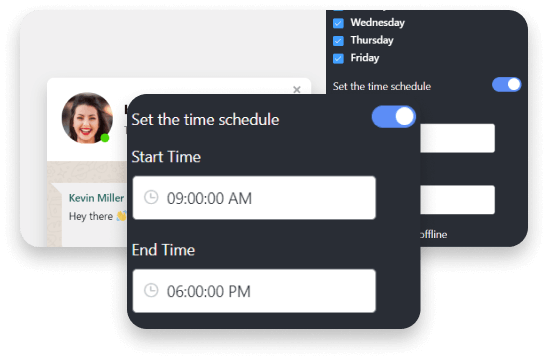 WhatsApp chat schedule time