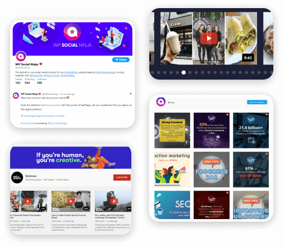 WP Social Ninja social feeds