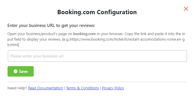 Bookling.com Configuration