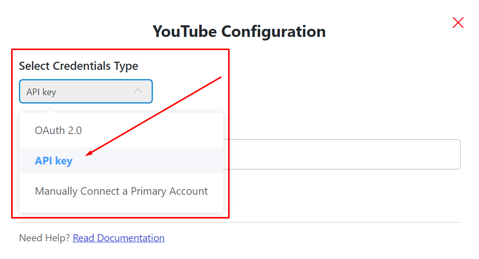 Credential Type (API Key)