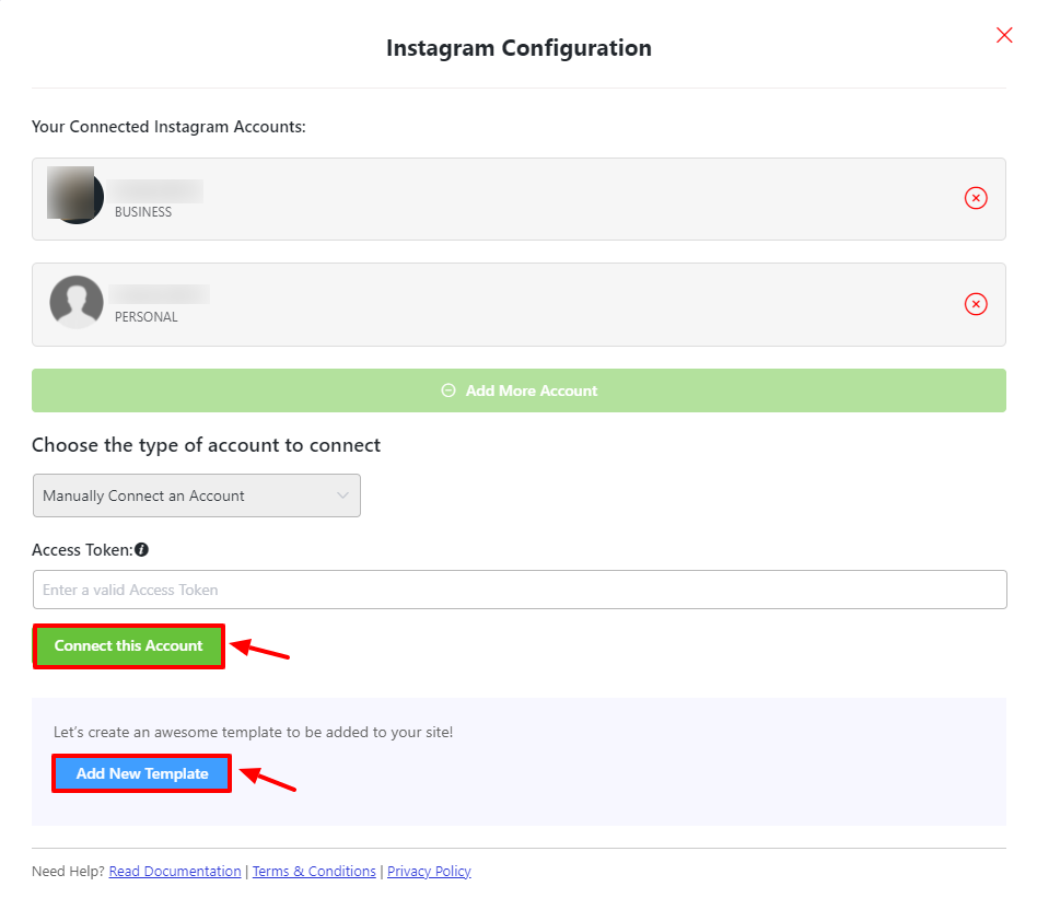 Instagram configuration