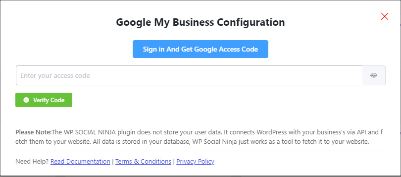 Google Configuration