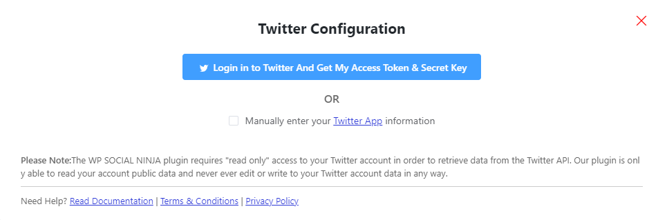 Twitter Configuration