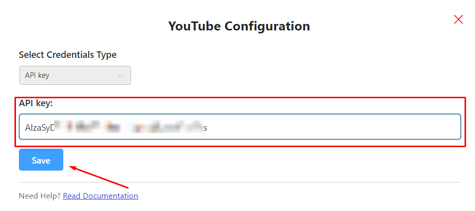 YouTube Configuration