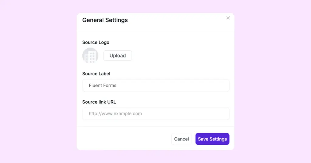 custom source settings