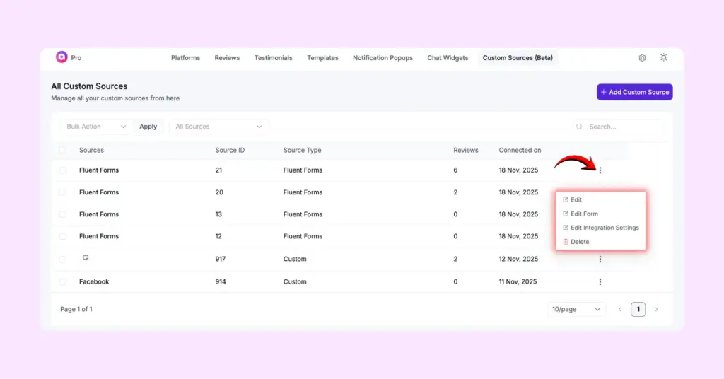 edit delete custom reviews