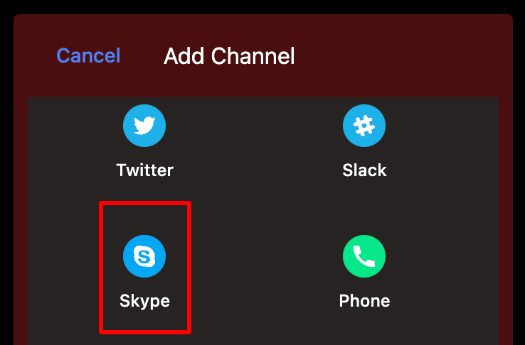 Skype chat widget