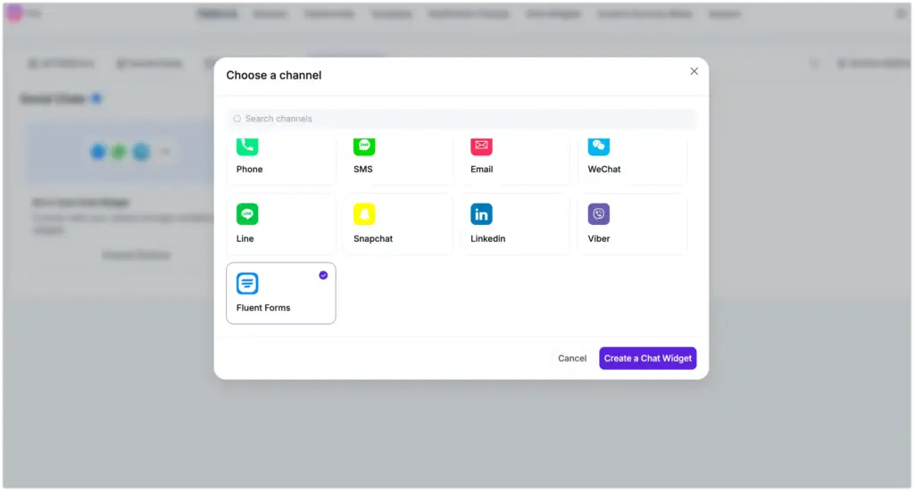 fluent forms chat widget