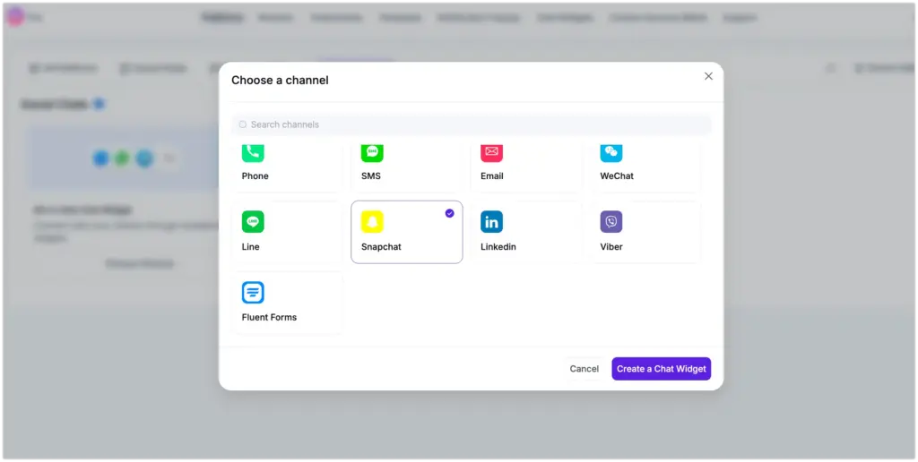 snapchat chat widget
