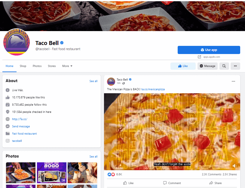 Facebook for restaurant social media marketing