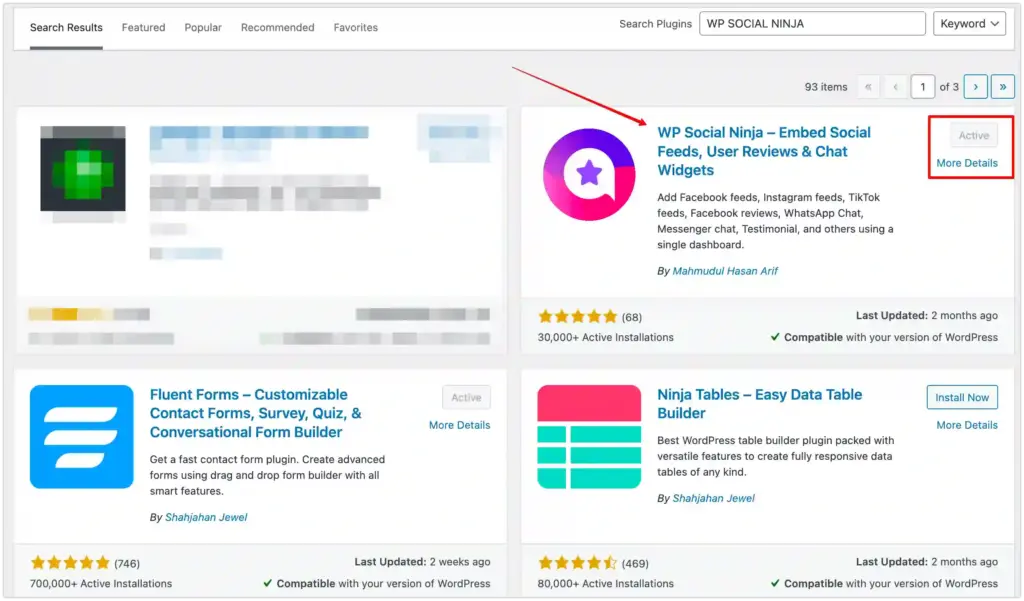 instal wp social ninja
