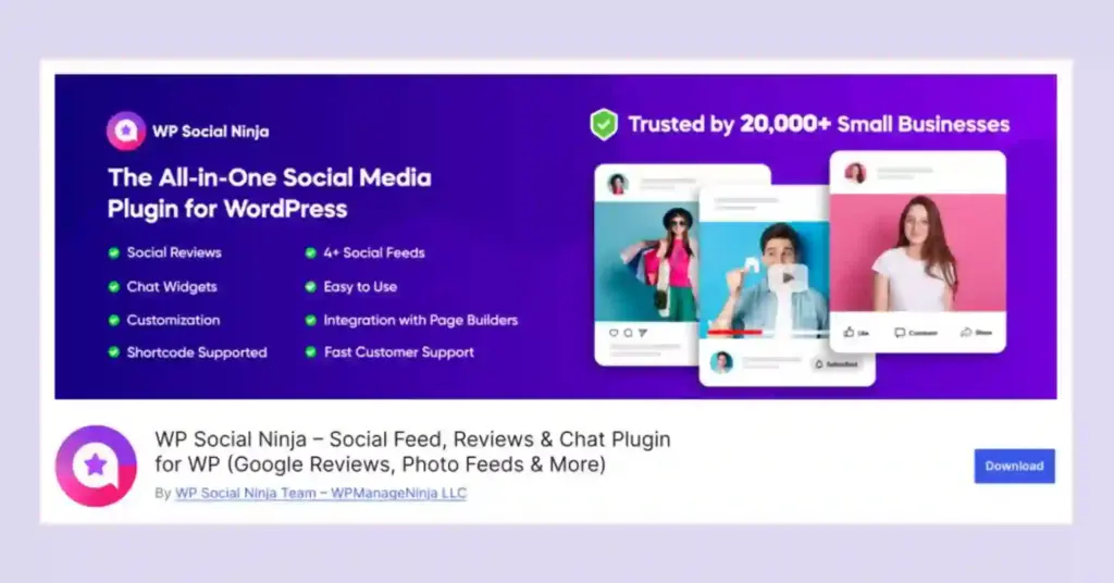 WP Social Ninja: The all-in-one WordPress social media plugin