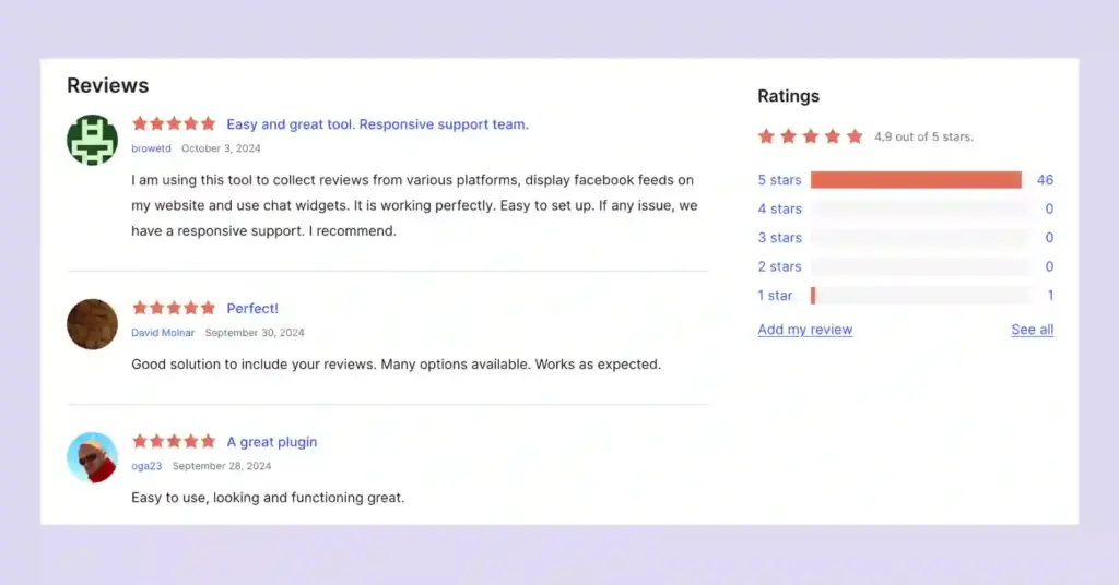 WP Social Ninja Reviews