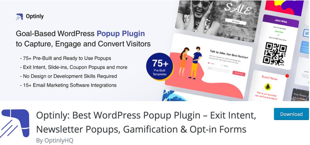 WordPress notification plugin-Optinly