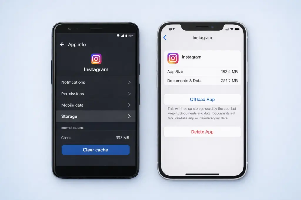 cache clear for instagram feed issue on app