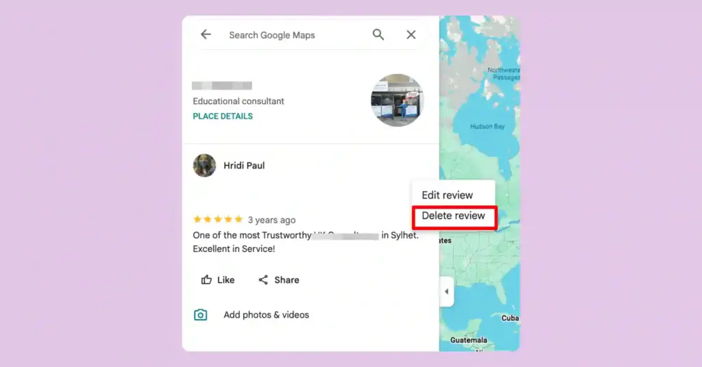 How to delete a Google review