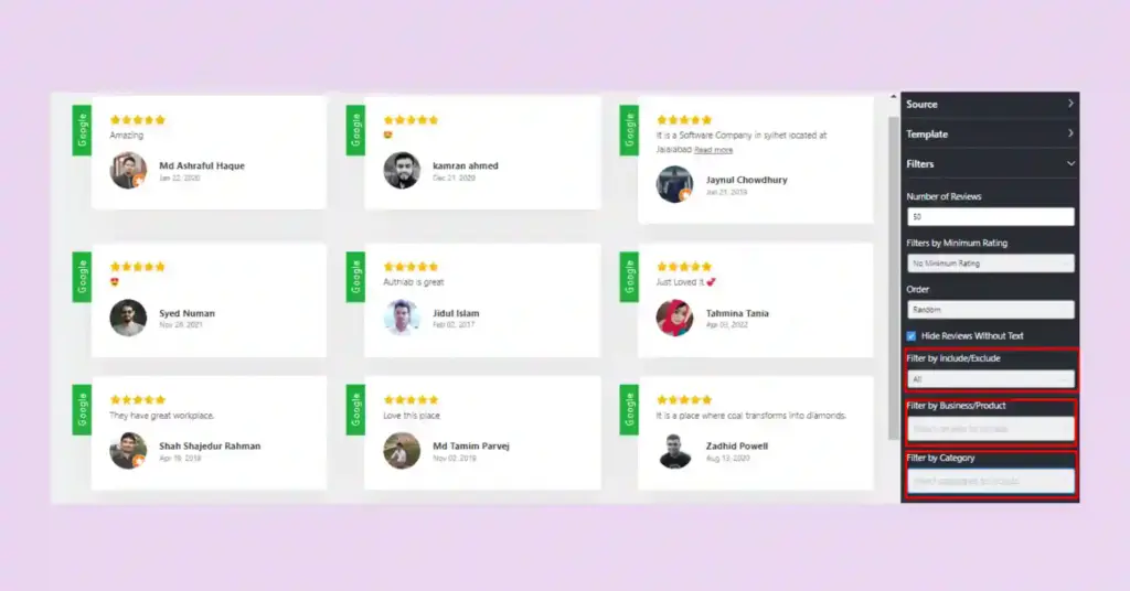 hide google reviews