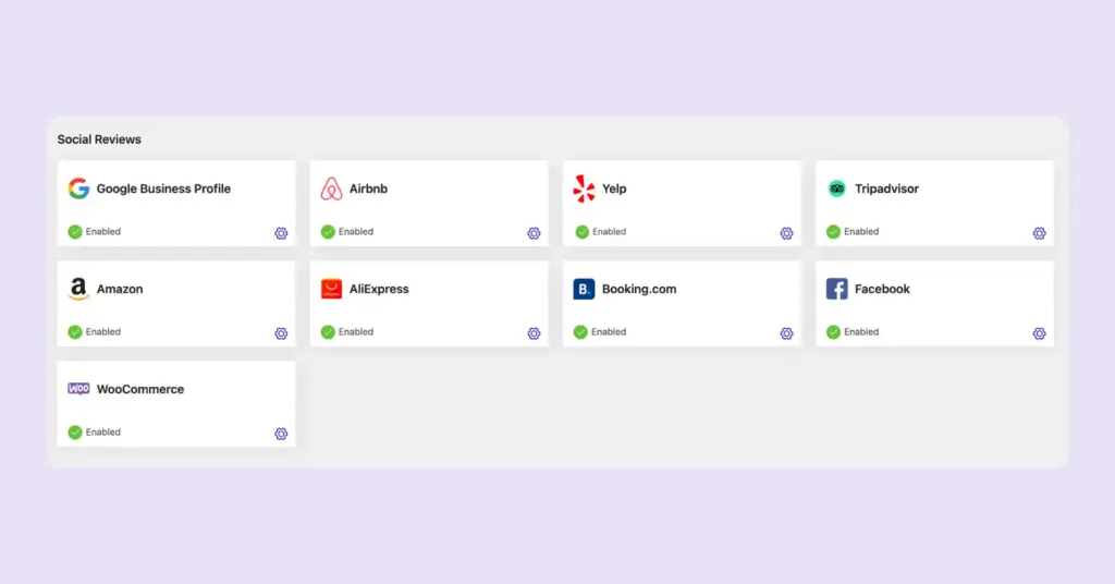 wp social ninja social reviews sites