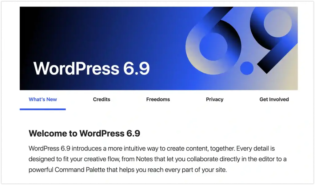 wordpress 6.9