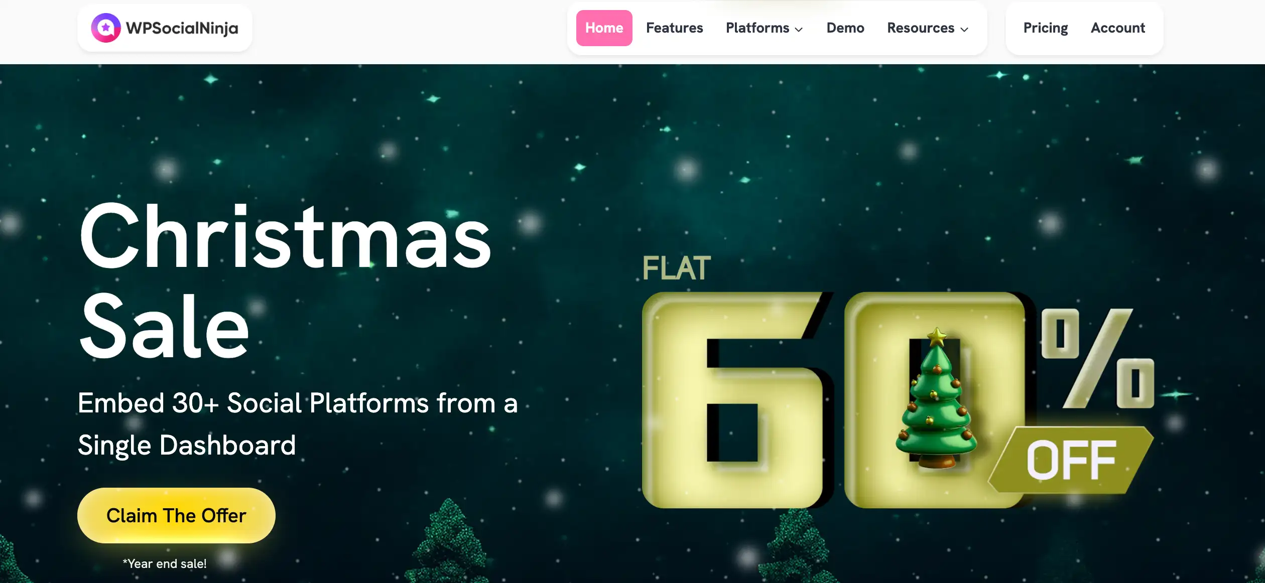 wp social ninja christmas discount deals
