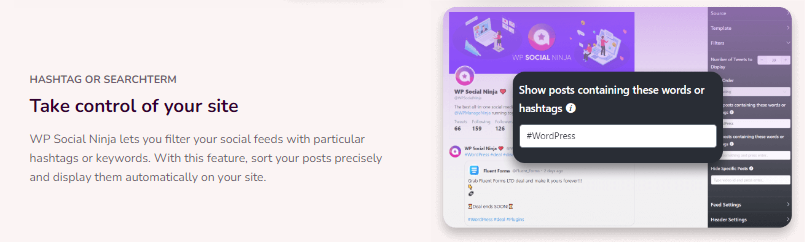 Hastag feeds- WP Social Ninja