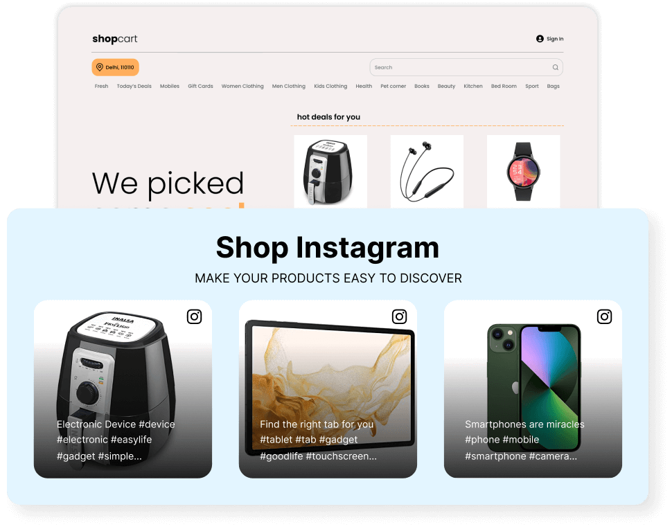 Show off your Instagram shoppable feed with powerful shoppable Instafeed gallery