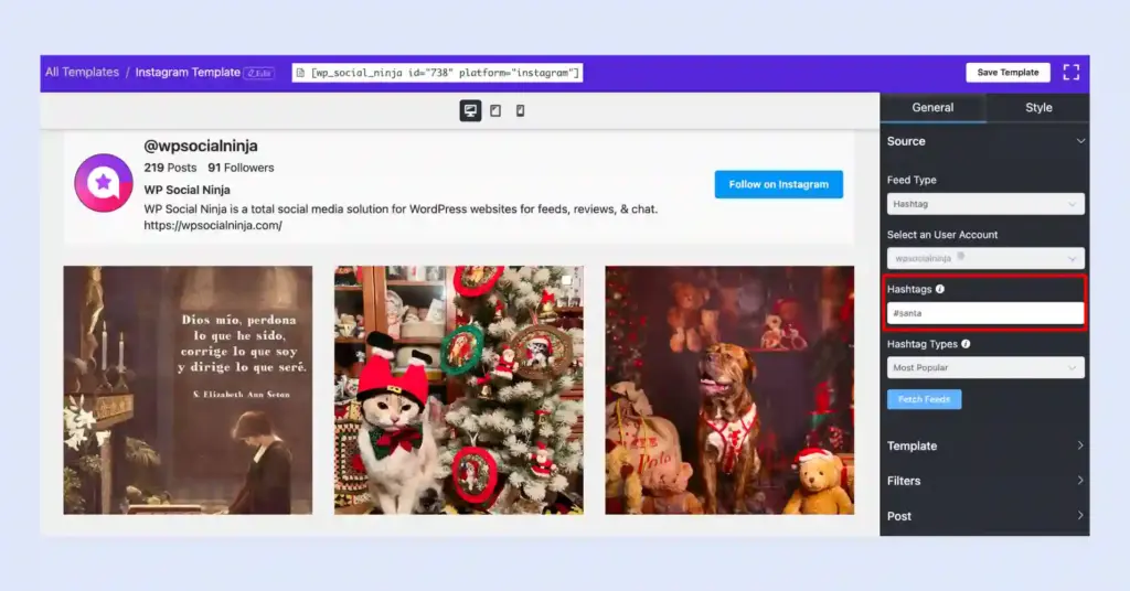 Social media Christmas interactive posts-  Use hashtags