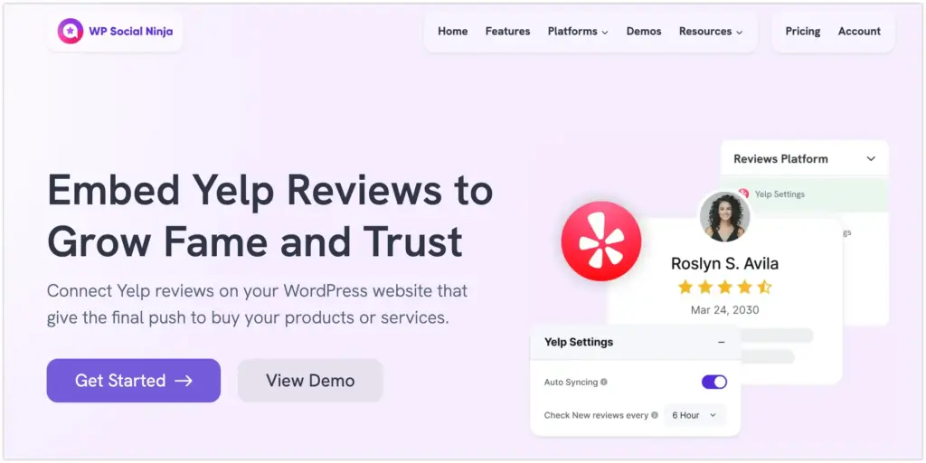 WP Social Ninja; Best yelp reviews plugin for wordpress
