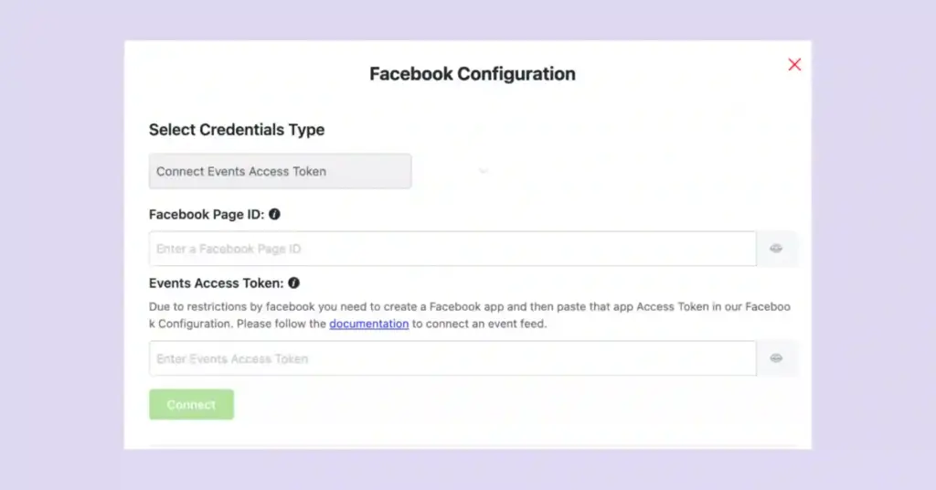 Select credential type from configuration