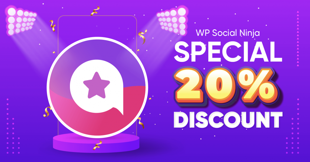 Enjoy Flat 20% Discount on WP Social Ninja