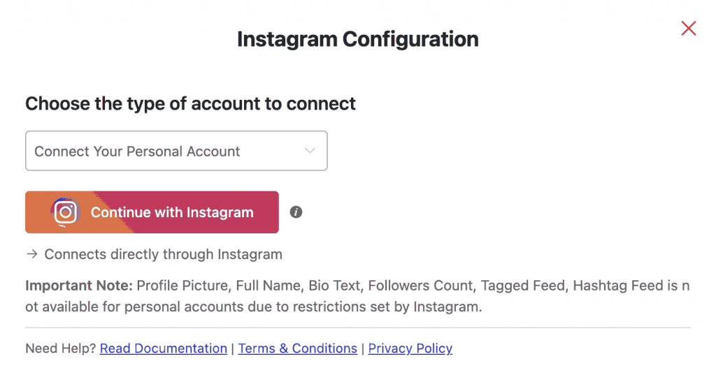 Instagram Configuration