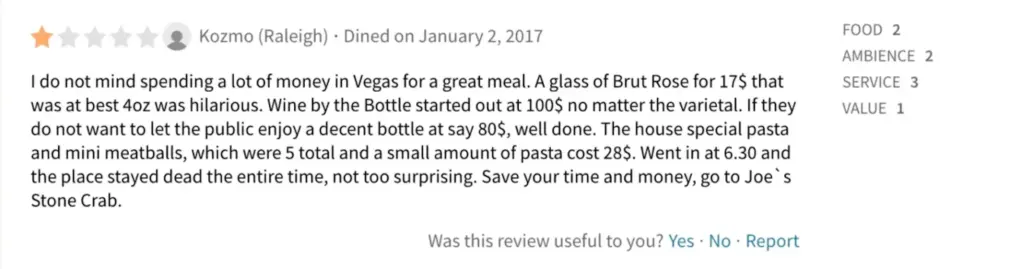 worst reviews negative reviews example