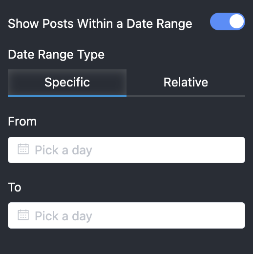 Show Posts Within Date Range