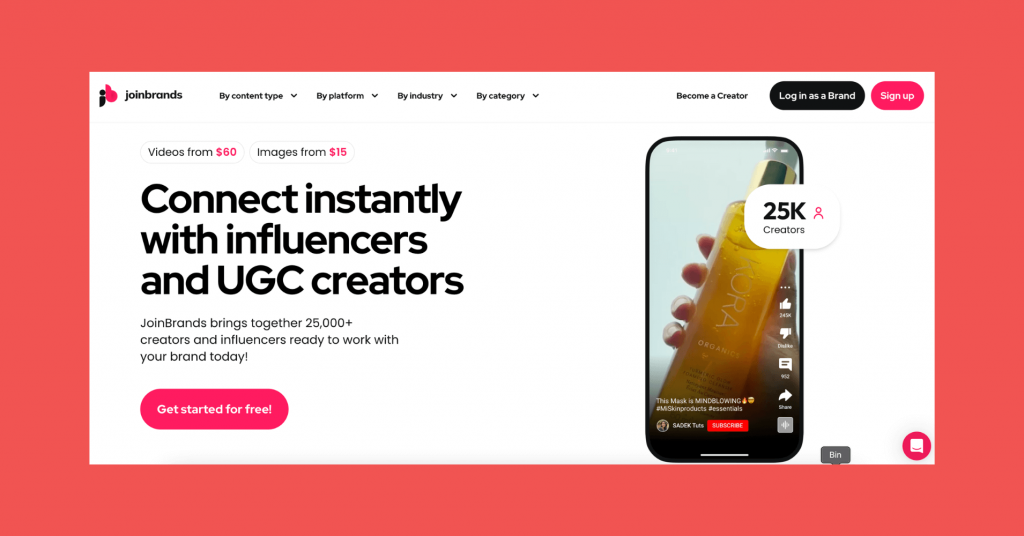 User generated content platforms- JoinBrands