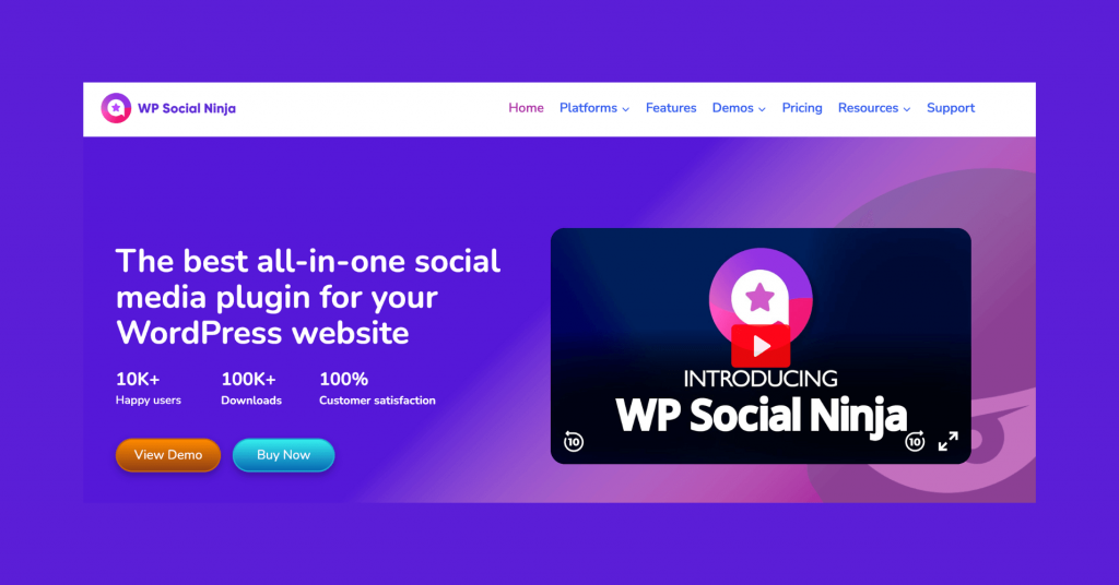 User-generated content platform- WP Social Ninja