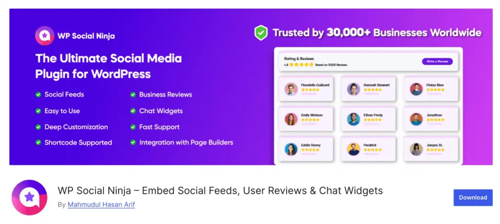 wp social ninja woocommerce review plugin