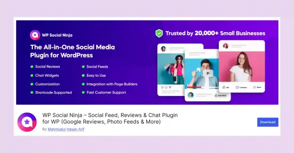 WP Social Ninja- WordPress social media plugin