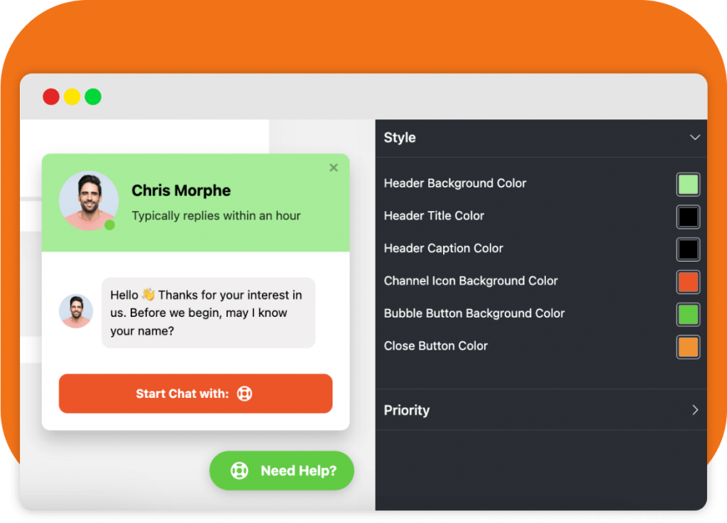 Make your social chat widget more stylish