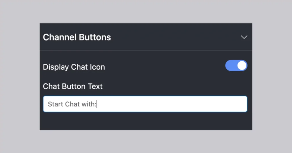 Channel Buttons