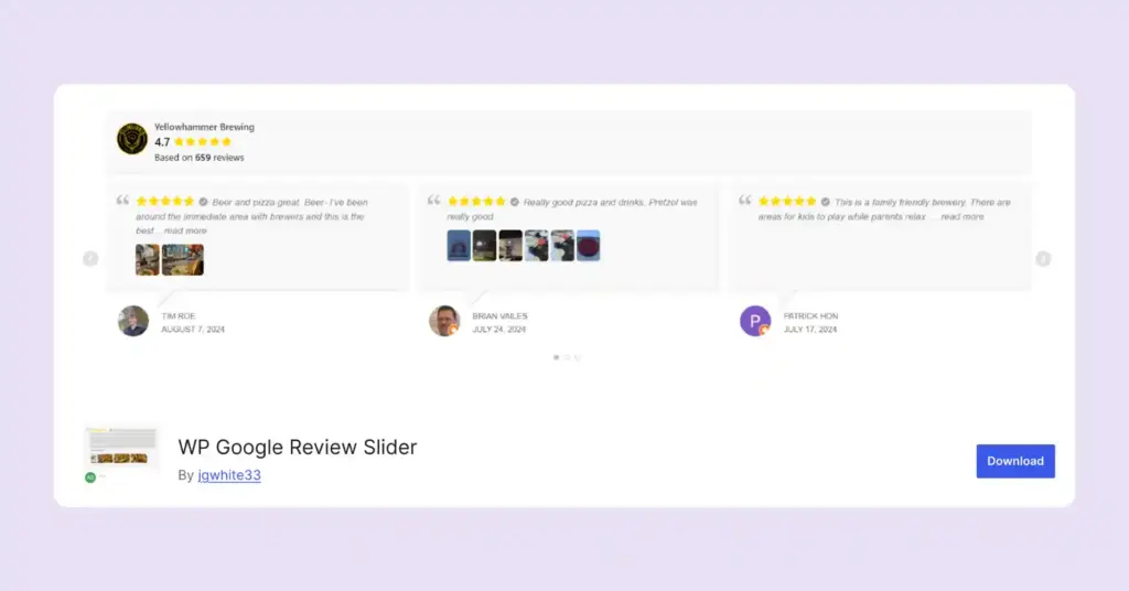 wp google review slider google reviews widget
