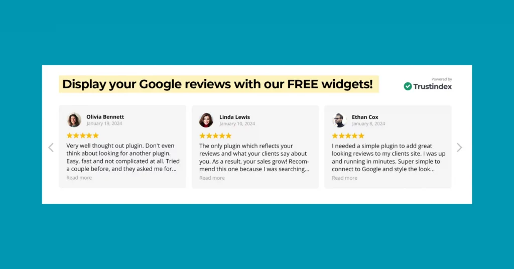 Widgets for Google reviews