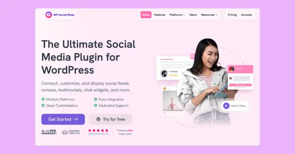WP Social Ninja's official home page